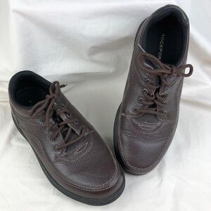 Rockport World Tour Classic Men’s 8.5 Brown Leather Laced Walking Shoes K70884